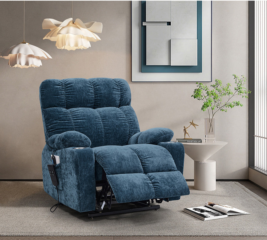 Gewnee Dual Okin Motor Power Lift Recliner Chair, Blue
