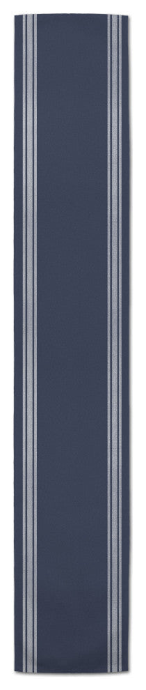 Navy and White Stripes 16x72 Cotton Twill Runner