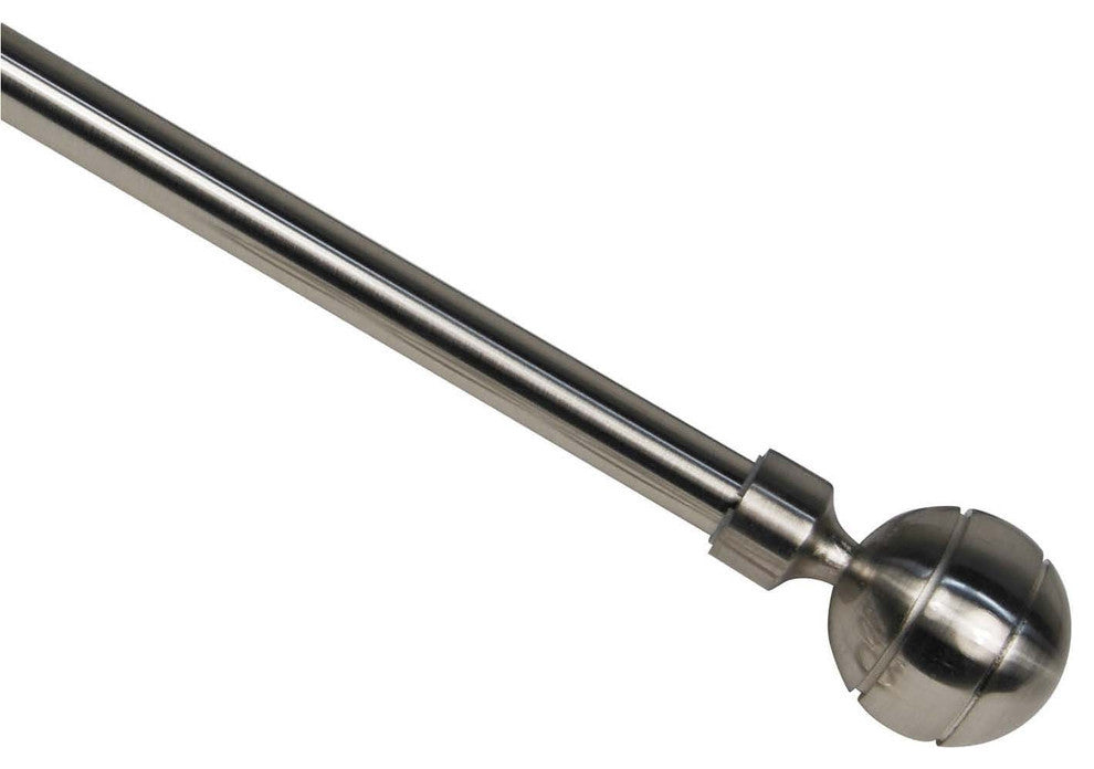 Versailles Moderno Series Ms01 Sphere Finial Rod Set Brushed Nickel