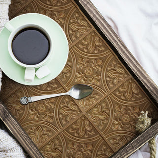 Copper Tin Tile Peel and Stick Backsplash