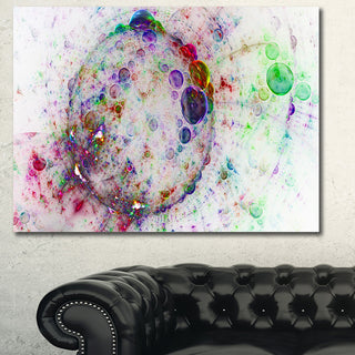 Colorful Spherical Planet Bubbles, Abstract Canvas Art Print, 40x30