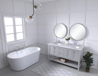 Home Living 60" Double Sink Bathroom Vanity Set, Gray