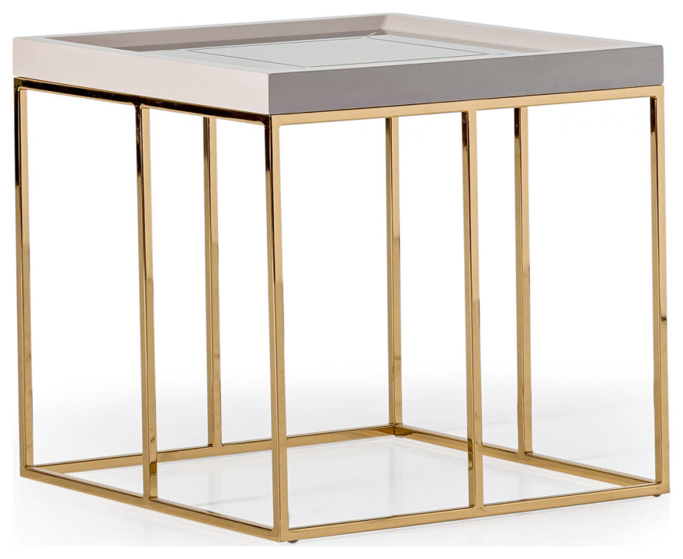 Carmela Side Table Shimmering Ivory