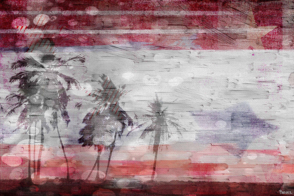 "Patriotic Palms" Print on Canvas, 45"x30"