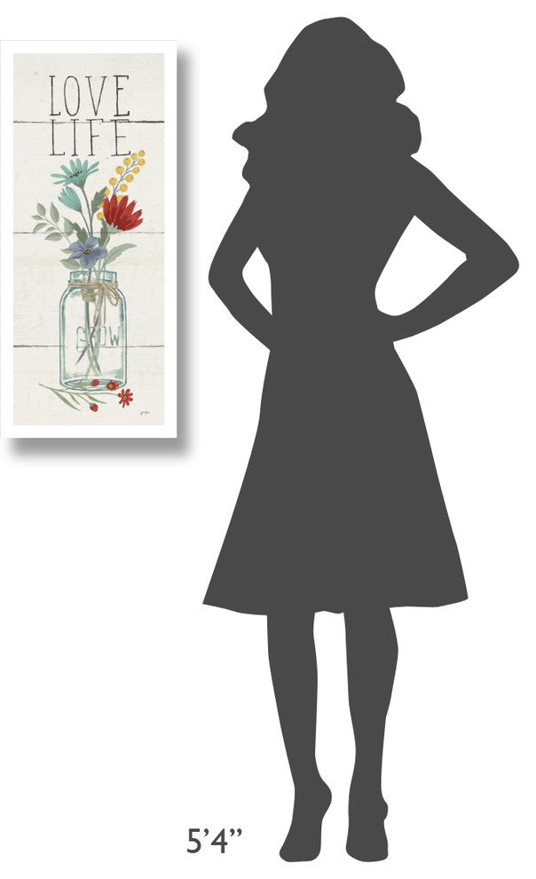 "Blooming Thoughts X" Digital Paper Print by Janelle Penner, 14"x32"