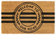 Black Machine Tufted Welcome to our Home Stripe Doormat, 18" x 30"