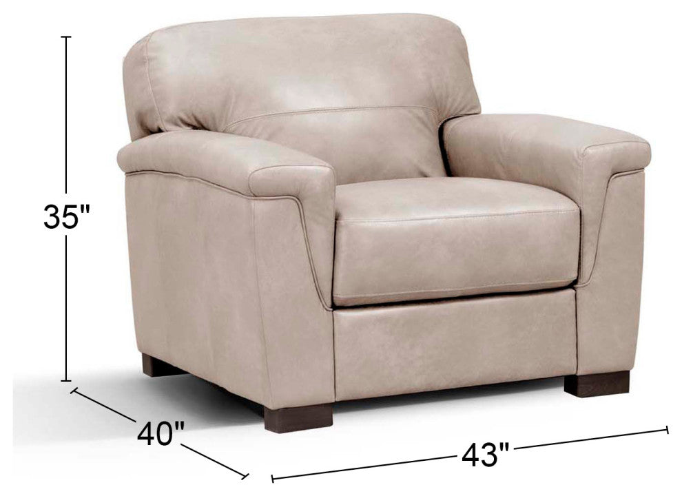 Leather Upholstery Chair, Beige