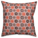 Square Flowers, Red Outdoor Throw Pillow, 20"x20"