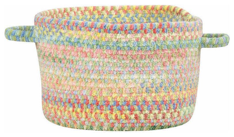 Baby's Breath Braided Basket, Light Green, 12"x12"x7.5"