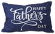 18" Faux Burlap Happy Father's Day Pillow