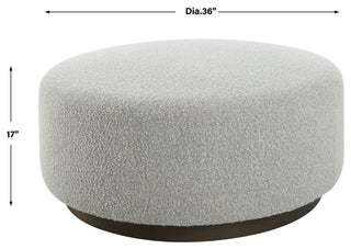 Uttermost - 23742 - Ottoman / Coffee Table - Avila - Ivory And Warm Gray