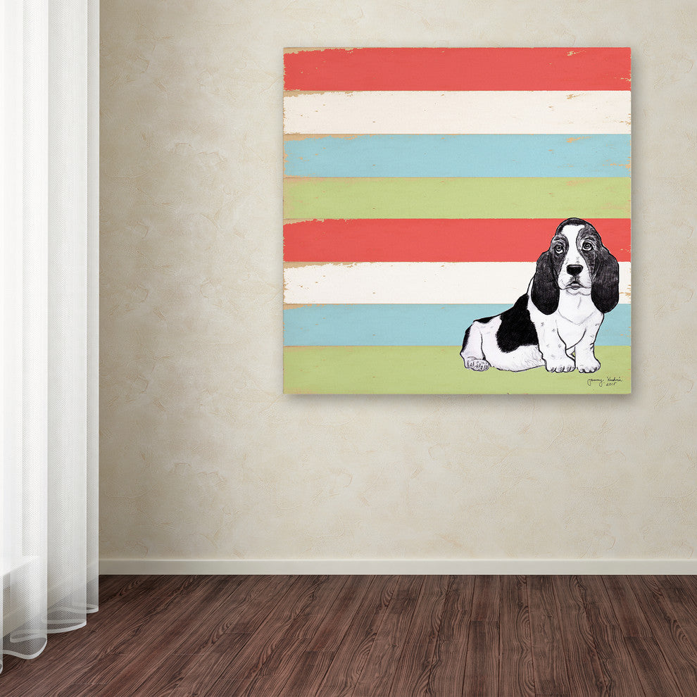 Tammy Kushnir 'Basset Hound 3' Canvas Art, 35" x 35"