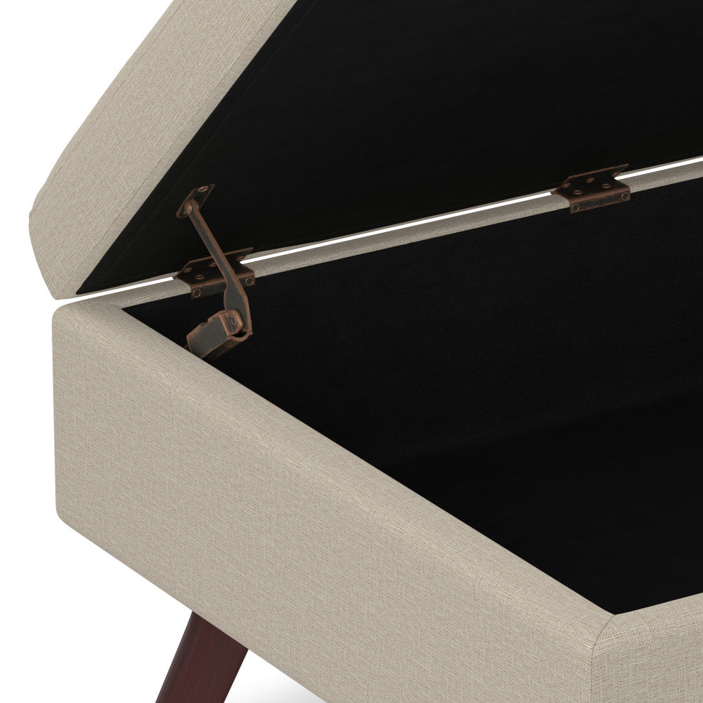Owen Coffee Table Storage Ottoman, Natural