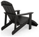 Oaks Aura Outdoor Classic White Solid Wood Adirondack Chair Foldable, Black