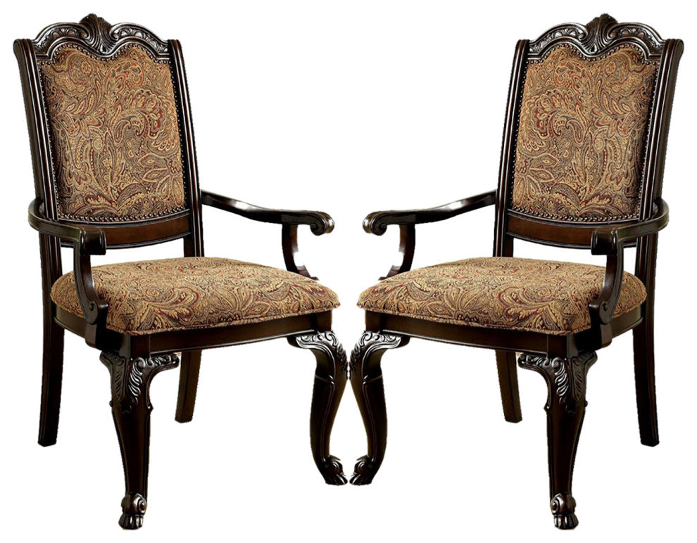 Pattern Dining Chair, Brown Cherry, Arm Chair