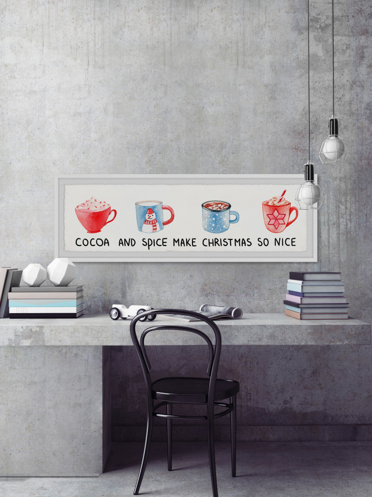 "Cocoa and Spice" Framed Painting Print, 45x15