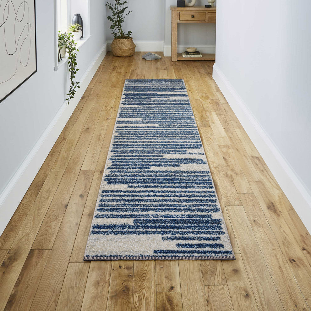 Khalil Modern Berber Stripe Area Rug