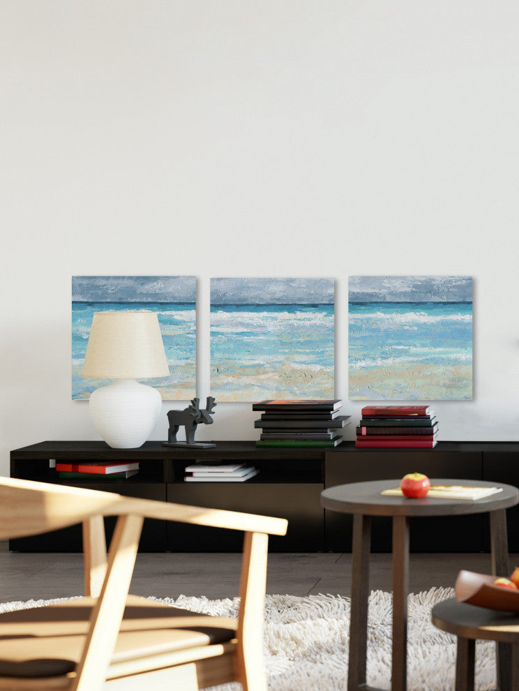 Tamed Sea Triptych, 144"x48"
