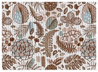 Leaf PVC Bathroom Mat, Beige, 26" x 35", Covers 6.3 sq ft