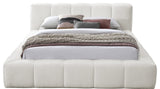 Carlin Upholstered Bed, Cream, King, Chenille Fabric