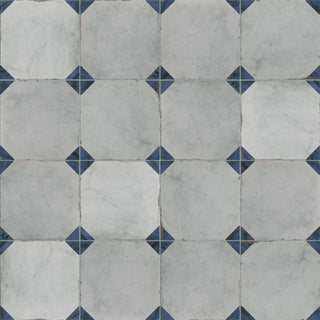 Renaissance Deco Indigo Corner Porcelain Floor and Wall Tile