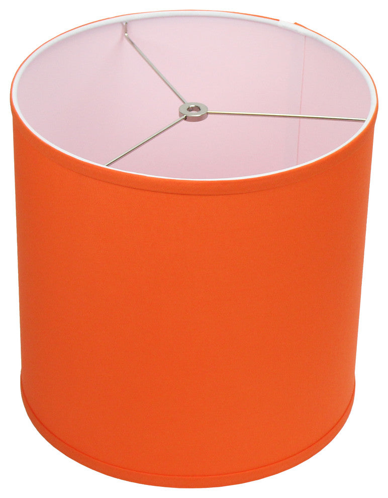 FenchelShades Drum Lampshade 12"x12"x12", Linen Carrot