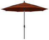 11' Aluminum Umbrella Collar Tilt Matted Black, Brick