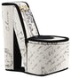 High Heel Script Shoe Jewelry Box with 3 Hooks, Beige and Black
