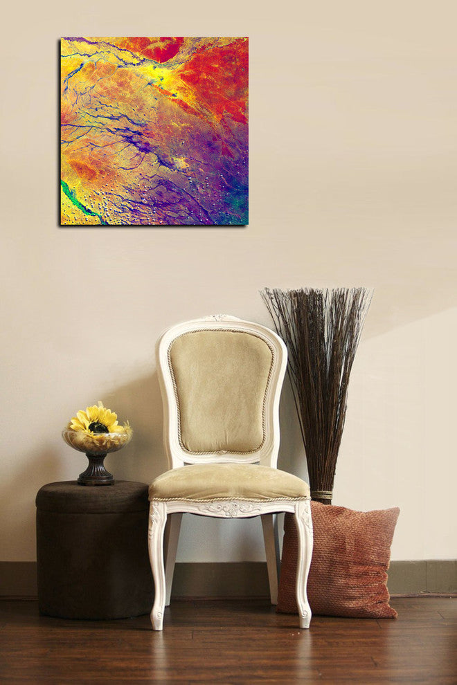 Epic Graffiti "Earth As Art: A Study in Color" Giclee Canvas Wall Art, 26"x26"