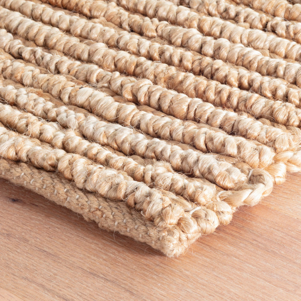 Dash & Albert Dunes Natural Handwoven Jute Rug, Natural, 5' x 8'