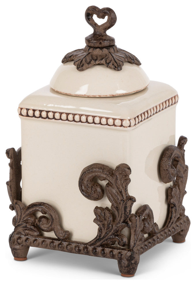 Acanthus Stoneware Inspiration Jar on Base