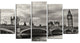 Wonderful View of Westminster Bridge, Cityscape Canvas Print, 60"x32", 5 Panels
