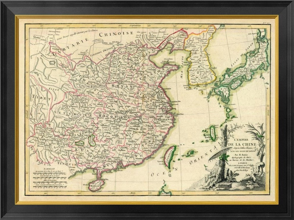 "China, 1791" Framed Canvas Giclee by Rigobert Bonne, 34"x26"