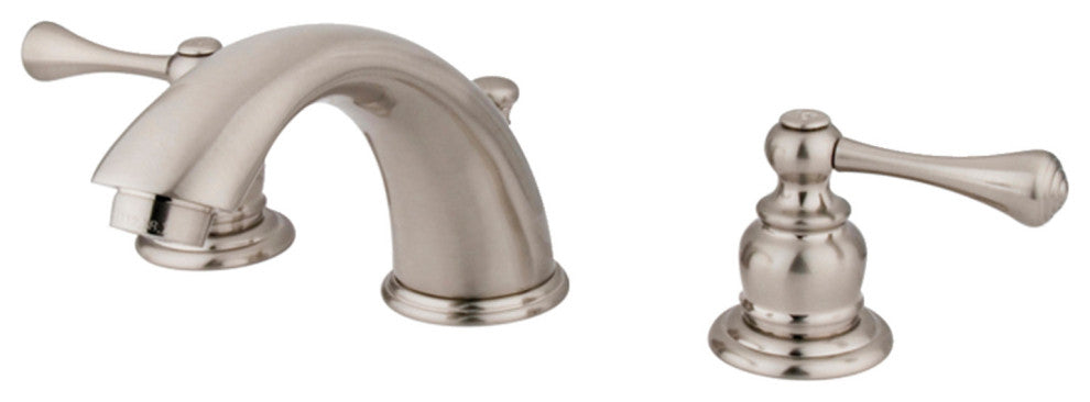 Kingston Brass Widespread Bathroom Faucet With Retail Pop-Up, Brushed Nickel