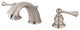 Kingston Brass Widespread Bathroom Faucet With Retail Pop-Up, Brushed Nickel