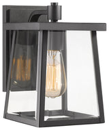 Gabriel 1-Light Textured Black Outdoor Wall Sconce 10"