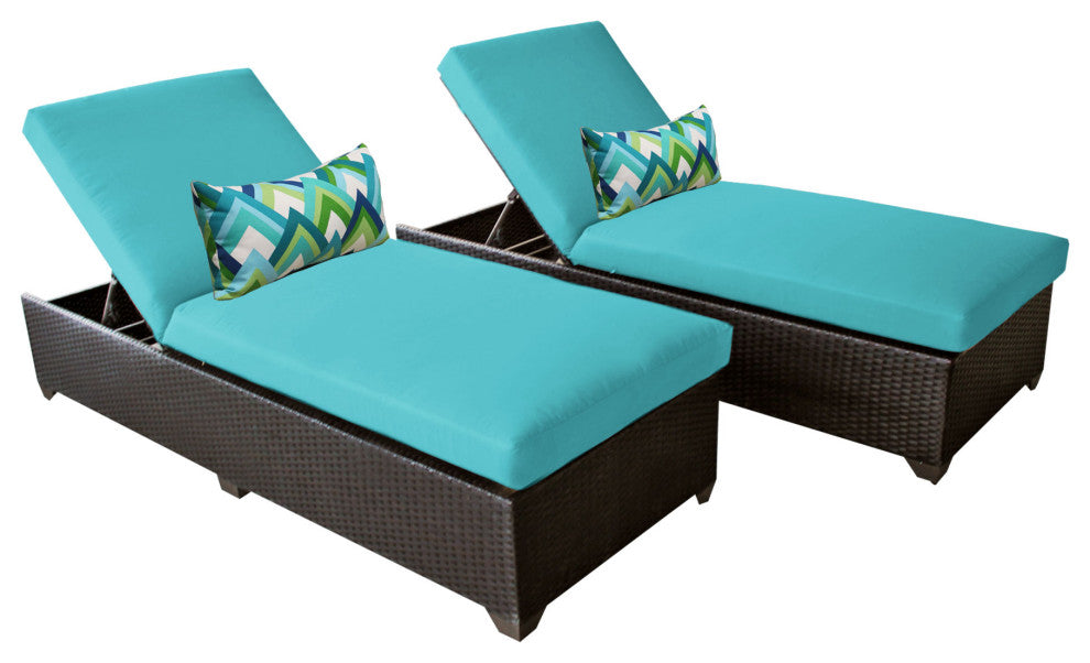 Barbados Chaise Set of 2 Outdoor Wicker Patio Furniture