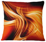 Orange Abstract Warm Fractal Design Abstract Throw Pillow, 16"x16"