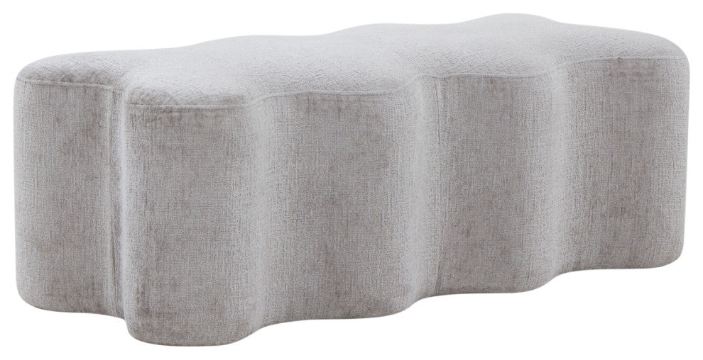 Safavieh Couture Jacqualessa Chenille Bench, Grey