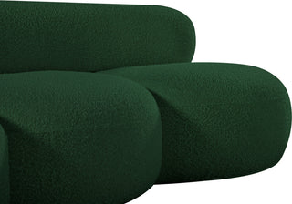 Venti Black Boucle Fabric Upholstered Set, Green, Sofa