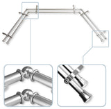 Bay Window Double Curtain Rod, Satin Nickel