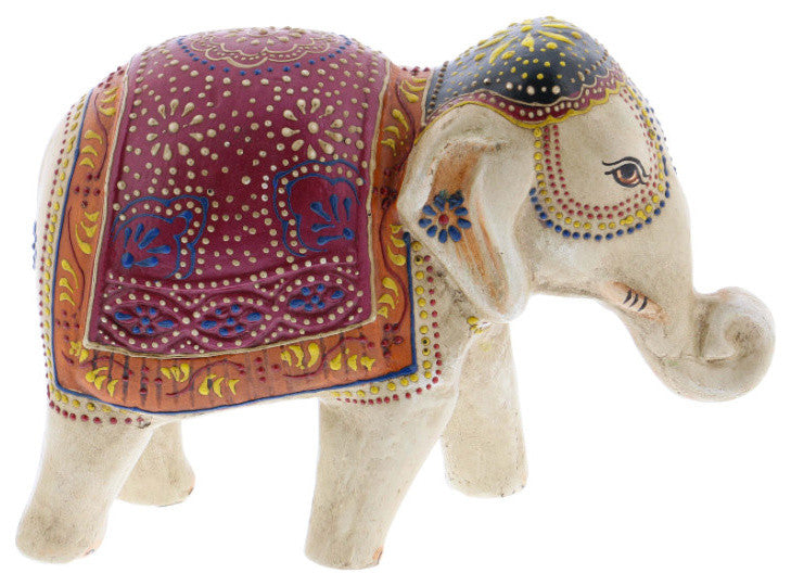 Artistic Paper Mache Elephant Figurine