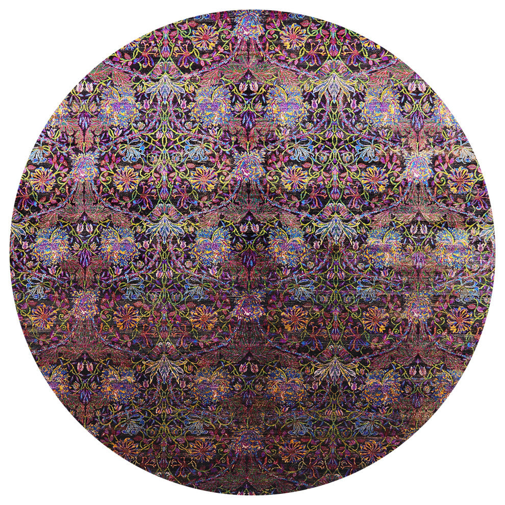 Ahgly Company Indoor Round Mid-Century Modern Area Rugs, 7' Round