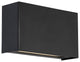 Blok 12" LED Wall Sconce With Emergency Backup Battery 3500K, Black