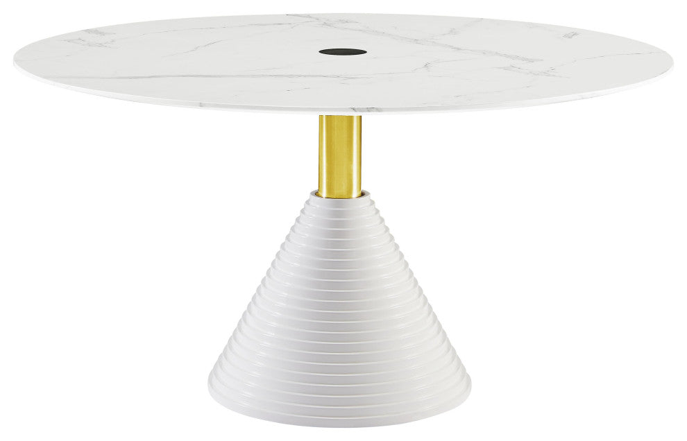Piper White Round Dining Table
