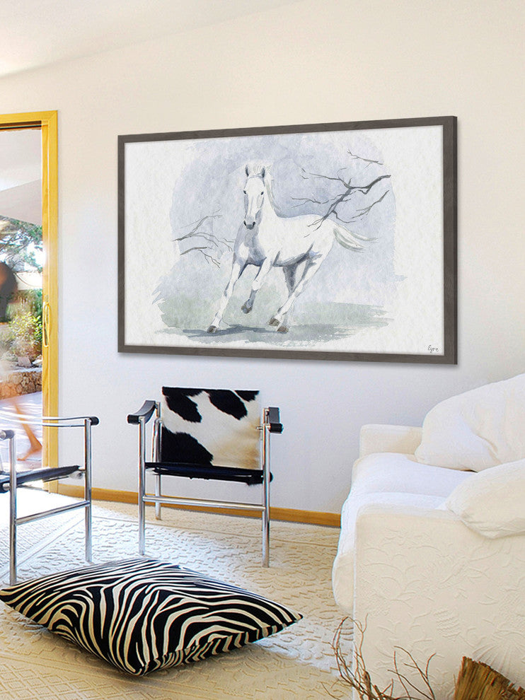 "Horse Light" Framed Painting Print, 18"x12"