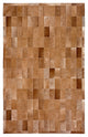 Cowhide Patchwork Rug, Daedalus, Shiitake, 5'x8'