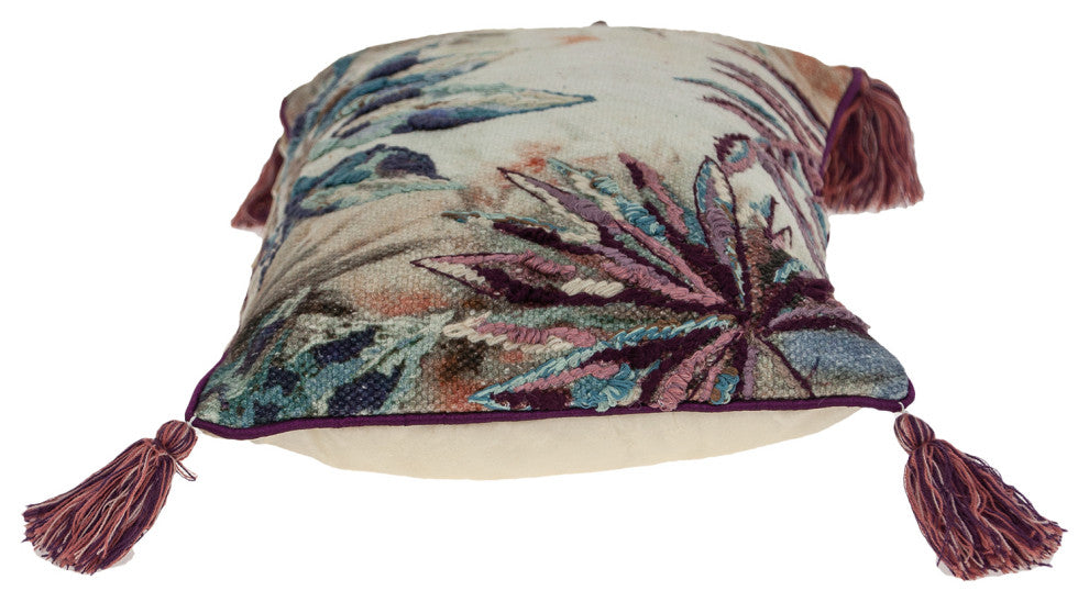 14"x20" Multicolor Cotton Throw Pillow