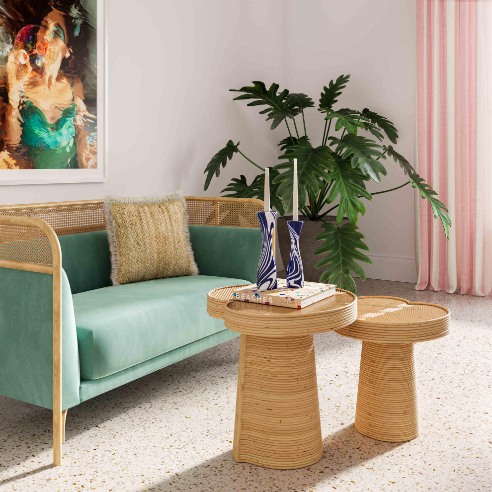 Felicia Short Lilypad Side Table - Natural
