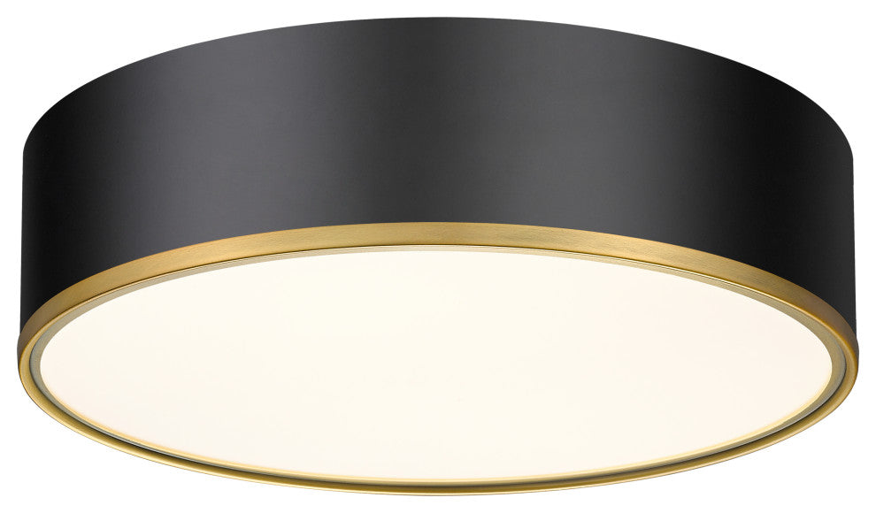 Zlite 2303F4-MB-RB 4-Light Flush Mount, Matte Black